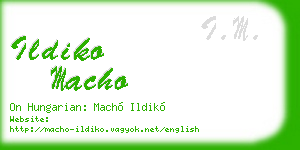 ildiko macho business card